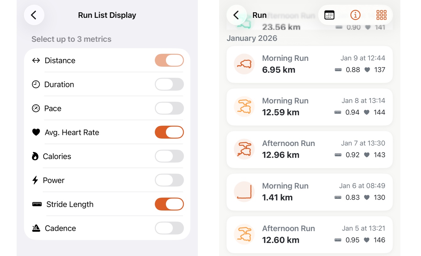 Customize Metric Display